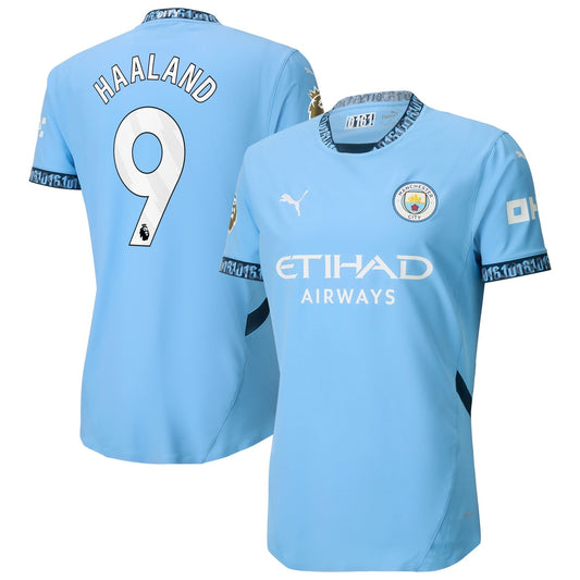 Erling Haaland Manchester City Puma 2024/25 Home Authentic Player Jersey - Light Blue Puma