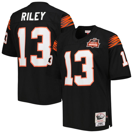 Ken Riley Cincinnati Bengals 1981 Mitchell & Ness Authentic Throwback Retired Player Jersey - Black Mitchell & Ness