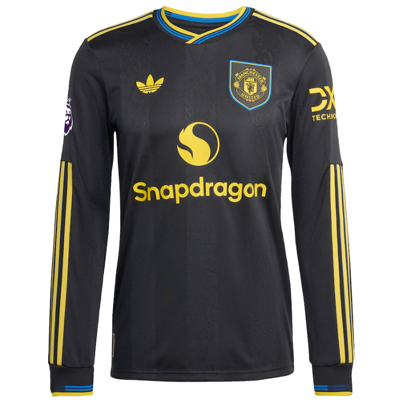 Manchester United adidas 2025/26 Third Long Sleeve Jersey - Black Adidas Manchester United adidas 2025/26 Third Long Sleeve Jersey - Black Adidas