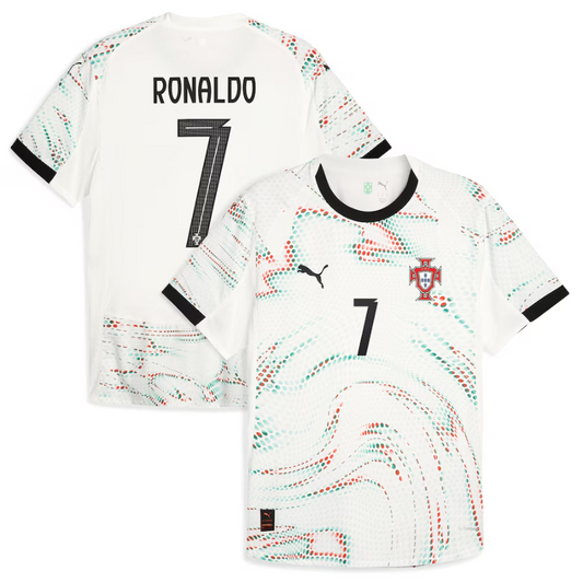Cristiano Ronaldo Portugal National Team Puma 2025 Away Authentic Jersey - White Puma