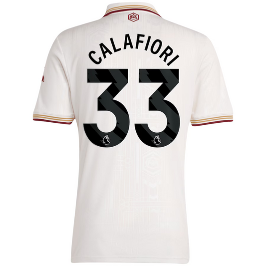 Riccardo Calafiori Arsenal adidas 2025/26 Third Player Jersey - White Adidas