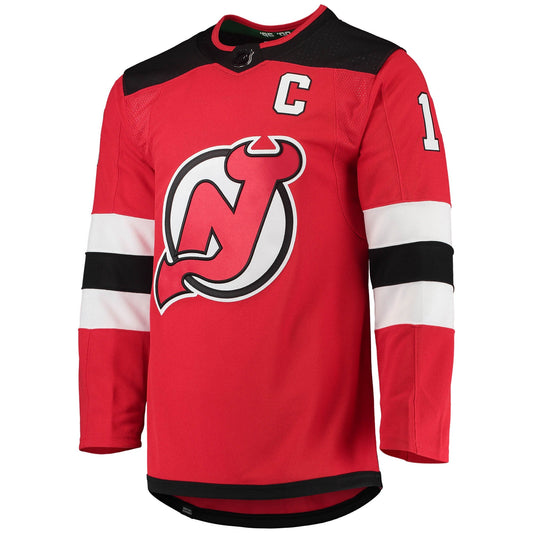 Nico Hischier New Jersey Devils adidas Home Primegreen Authentic Player Jersey - Red adidas