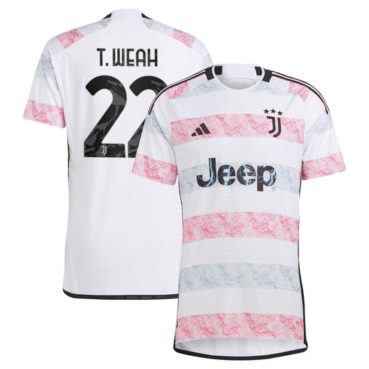 Timothy Weah Juventus adidas 2023/24 Away Authentic Jersey - White adidas