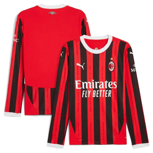 AC Milan Puma 2024/25 Home Long Sleeve Jersey - Red Puma