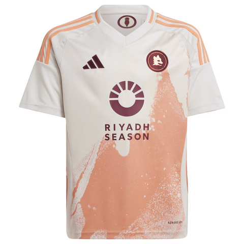 AS Roma adidas Youth 2024/25 Away Jersey - White Adidas