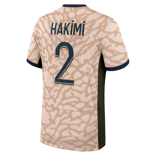 Achraf Hakimi Paris Saint-Germain Jordan Brand 2023/24 Fourth Stadium Player Jersey – Tan Jordan Brand