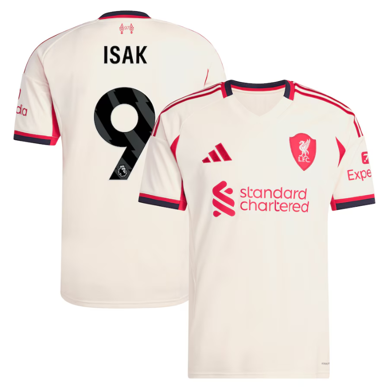 Alexander Isak Liverpool adidas 2025/26 Away Player Jersey - White Adidas