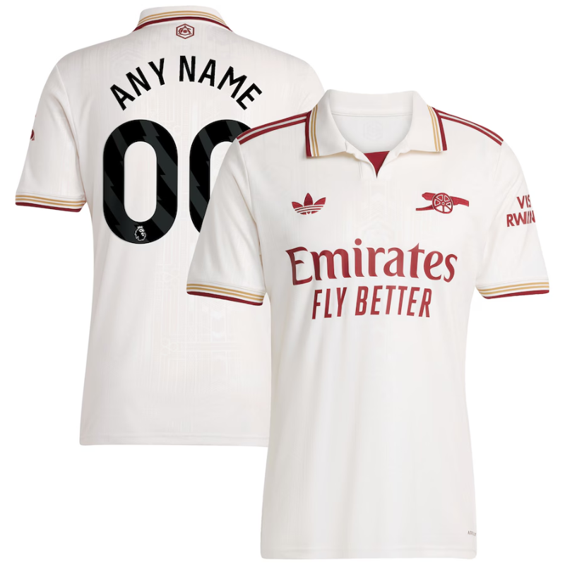 Arsenal adidas 2025/26 Third Custom Jersey - White Adidas