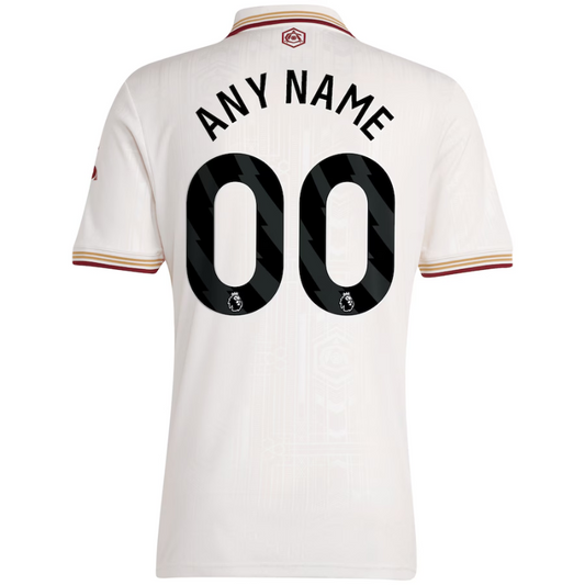 Arsenal adidas 2025/26 Third Custom Jersey - White Adidas