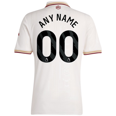 Arsenal adidas 2025/26 Third Custom Jersey - White Adidas
