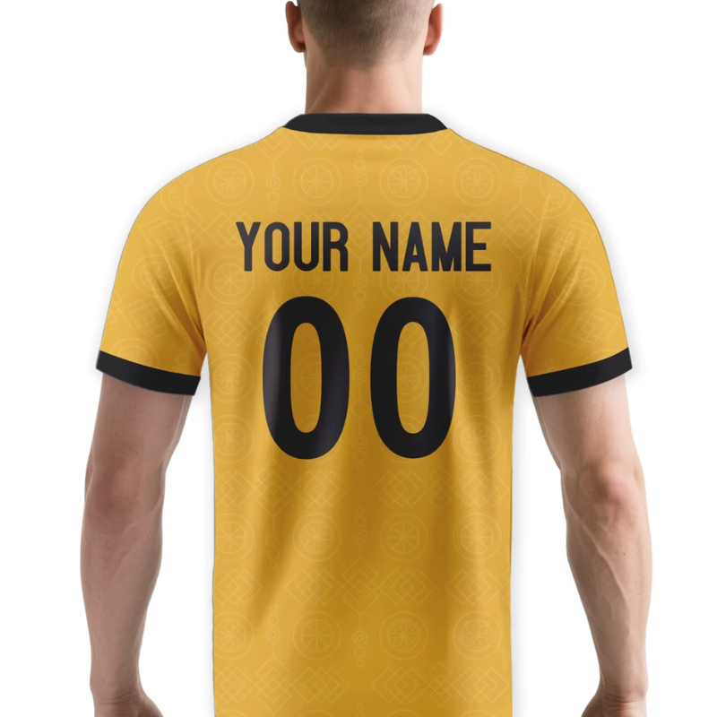Custom Personalized Soccer Jersey - Yellow Training Shirt with Name & Number for Men, Women, and Youth