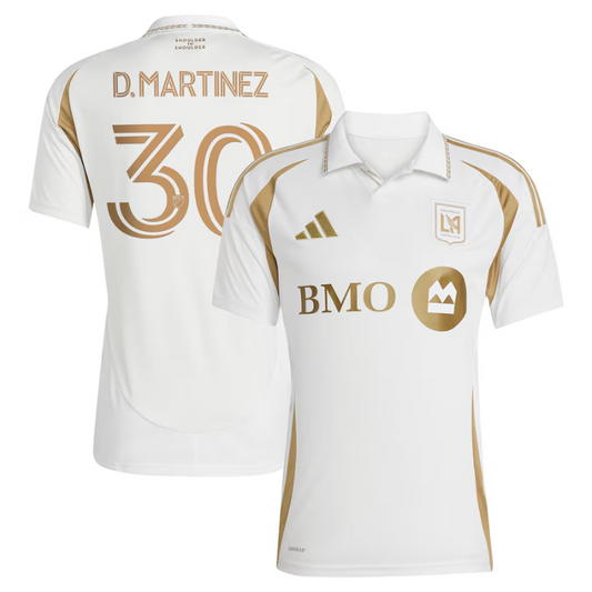 David Martinez LAFC adidas 2025 Secondary Player Jersey - White Adidas