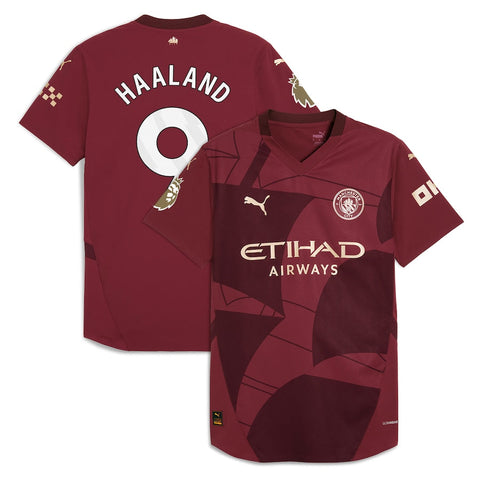 Erling Haaland Manchester City Puma 2024/25 Third Authentic Player Jersey - Burgundy Puma
