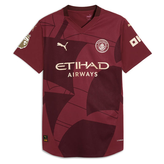 Erling Haaland Manchester City Puma 2024/25 Third Authentic Player Jersey - Burgundy Puma