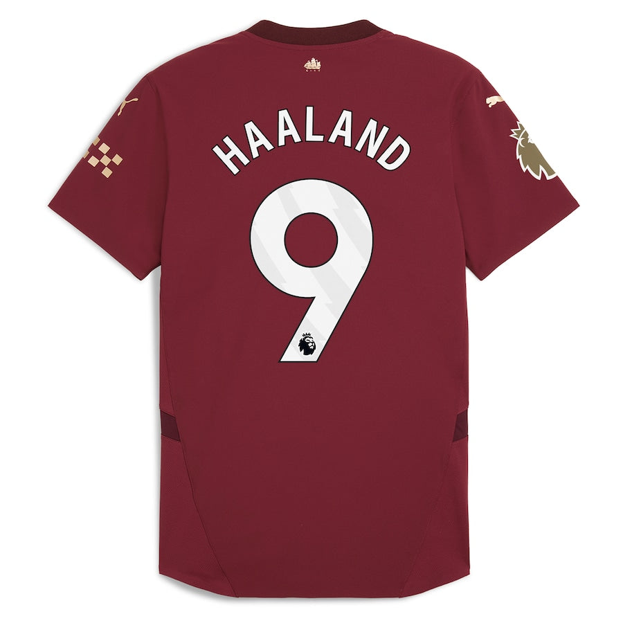 Erling Haaland Manchester City Puma 2024/25 Third Authentic Player Jersey - Burgundy Puma