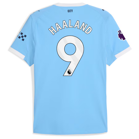 Erling Haaland Manchester City Puma Youth 2025/26 Home Player Jersey - Sky Blue Puma