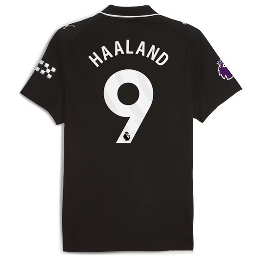 Erling Haaland Manchester City Puma 2025/26 Away Player Jersey - Black Puma