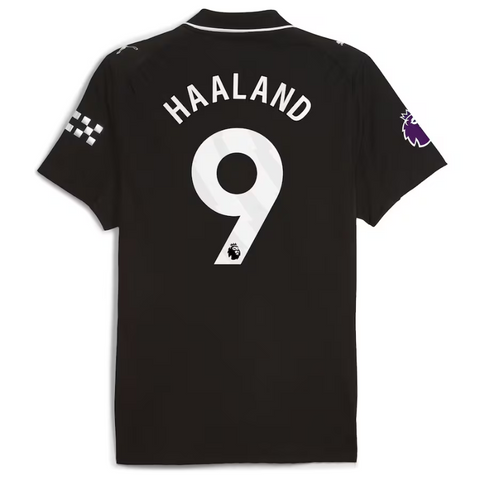 Erling Haaland Manchester City Puma 2025/26 Away Player Jersey - Black Puma