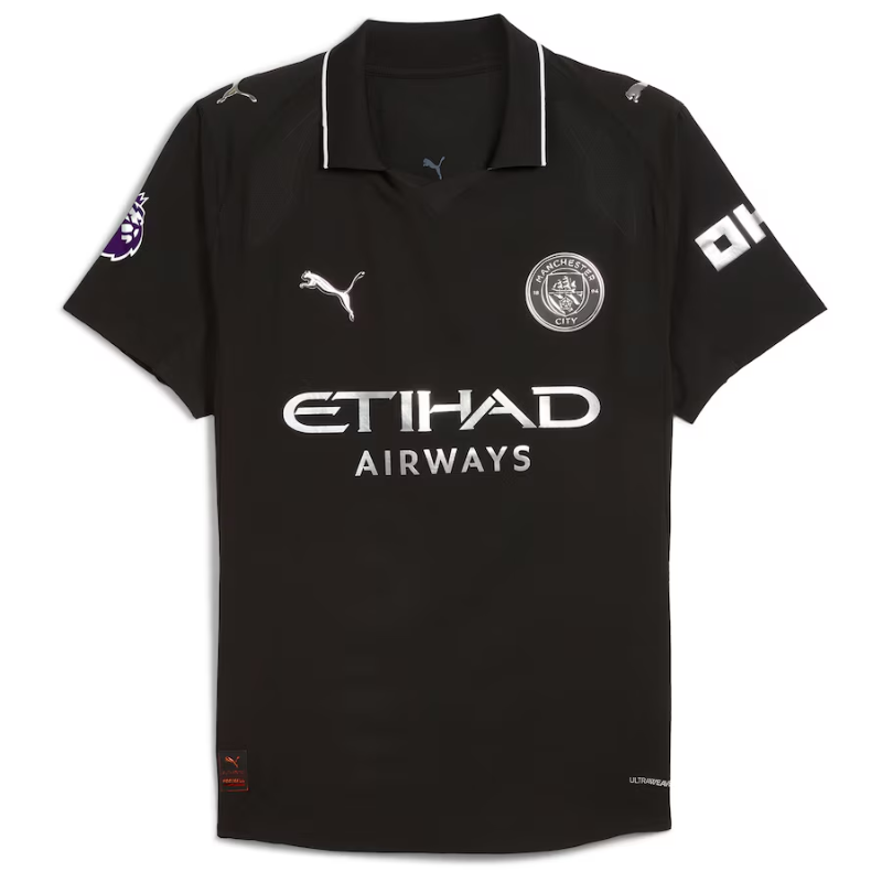 Erling Haaland Manchester City Puma 2025/26 Away Player Jersey - Black Puma