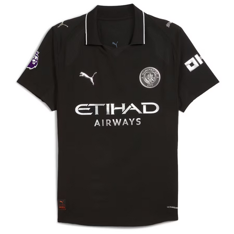 Erling Haaland Manchester City Puma 2025/26 Away Player Jersey - Black Puma