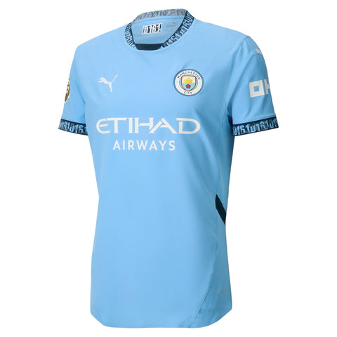 Erling Haaland Manchester City Puma 2024/25 Home Authentic Player Jersey - Light Blue Puma