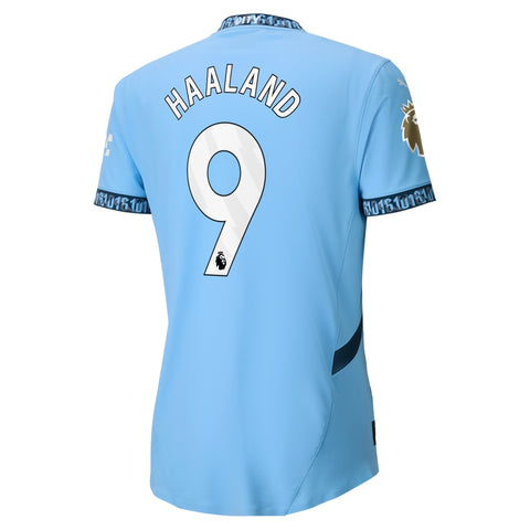 Erling Haaland Manchester City Puma 2024/25 Home Authentic Player Jersey - Light Blue Puma