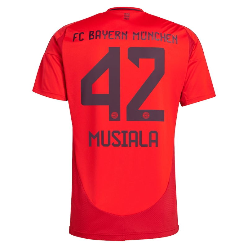 Jamal Musiala Bayern Munich adidas 2024/25 Home Player Jersey - Red Adidas