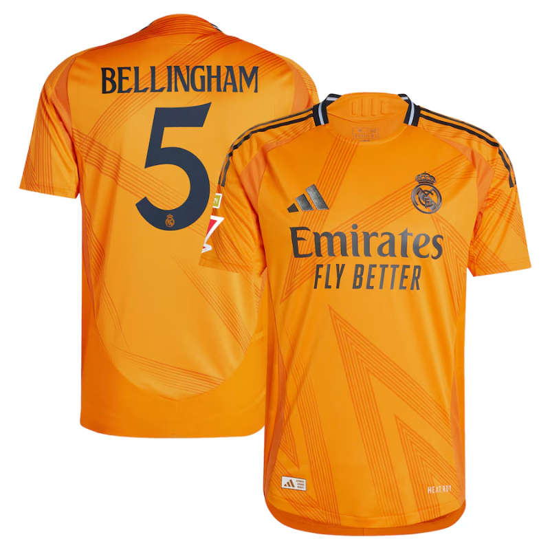 Jude Bellingham Real Madrid adidas 2024/25 Away Jersey - Orange Adidas