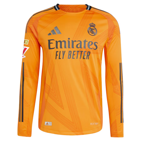 Jude Bellingham Real Madrid adidas 2024/25 Away Long Sleeve Player Jersey - Orange Adidas