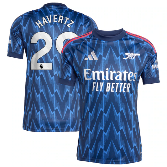 Kai Havertz Arsenal adidas 2025/26 Away Player Jersey - Blue Adidas