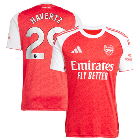 Kai Havertz Arsenal adidas 2025/26 Home Player Jersey - Red Adidas