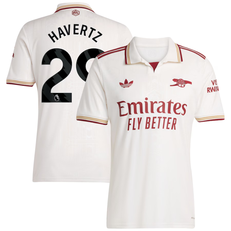 Kai Havertz Arsenal adidas 2025/26 Third Player Jersey - White Adidas