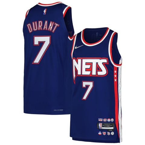 Kevin Durant Brooklyn Nets Nike Authentic Player Jersey - City Edition - Blue Nike