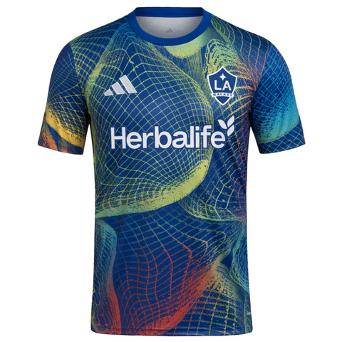 LA Galaxy adidas 2025 United We Play AEROREADY Pre-Match Top - Blue Adidas