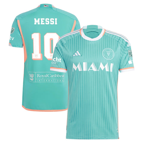 Lionel Messi Inter Miami CF adidas 2024 Archive Authentic Jersey - Aqua Adidas