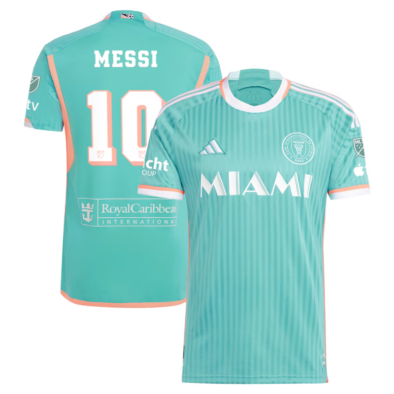 Lionel Messi Inter Miami CF adidas 2024 Archive Jersey - Aqua Adidas
