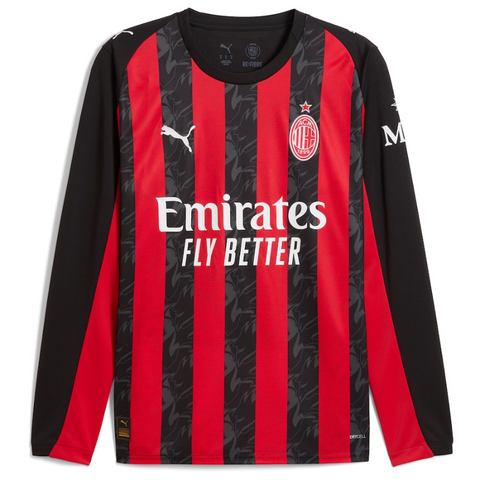 Luka Modric AC Milan Puma 2025/26 Home Long Sleeve Jersey - Red Puma