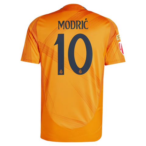 Luka Modric Real Madrid adidas 2024/25 Away Jersey - Orange Adidas