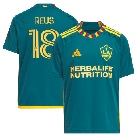 Marco Reus LA Galaxy adidas Youth 2024 LA Kit Player Jersey - Green Adidas