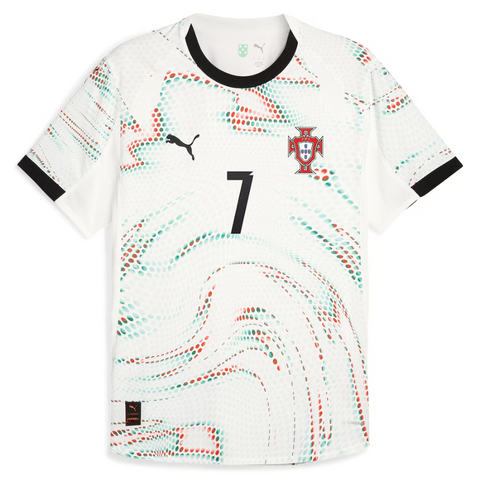 Cristiano Ronaldo Portugal National Team Puma 2025 Away Authentic Jersey - White Puma