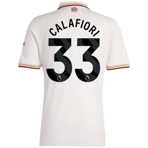 Riccardo Calafiori Arsenal adidas 2025/26 Third Player Jersey - White Adidas