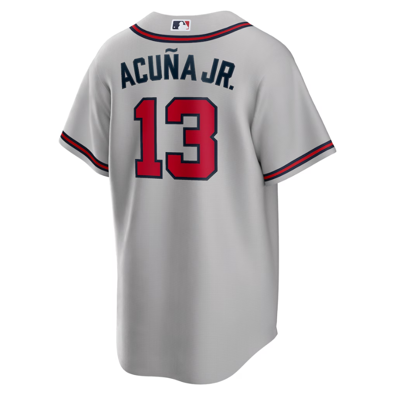 Ronald Acuna Jr. Atlanta Braves Nike Road Player Name Jersey - Gray Nike