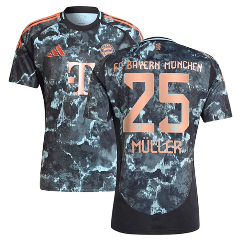 Thomas Müller Bayern Munich adidas 2024/25 Away Player Jersey - Black Adidas