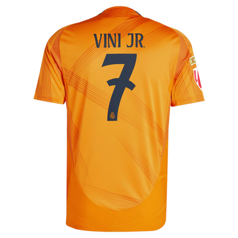 Vini Jr. Real Madrid adidas 2024/25 Away Jersey - Orange Adidas