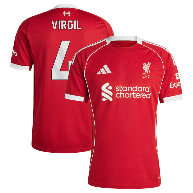 Virgil van Dijk Liverpool adidas 2025/26 Home Jersey - Red Adidas