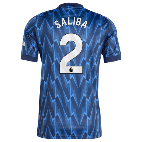 William Saliba Arsenal adidas 2025/26 Away Player Jersey - Blue Adidas