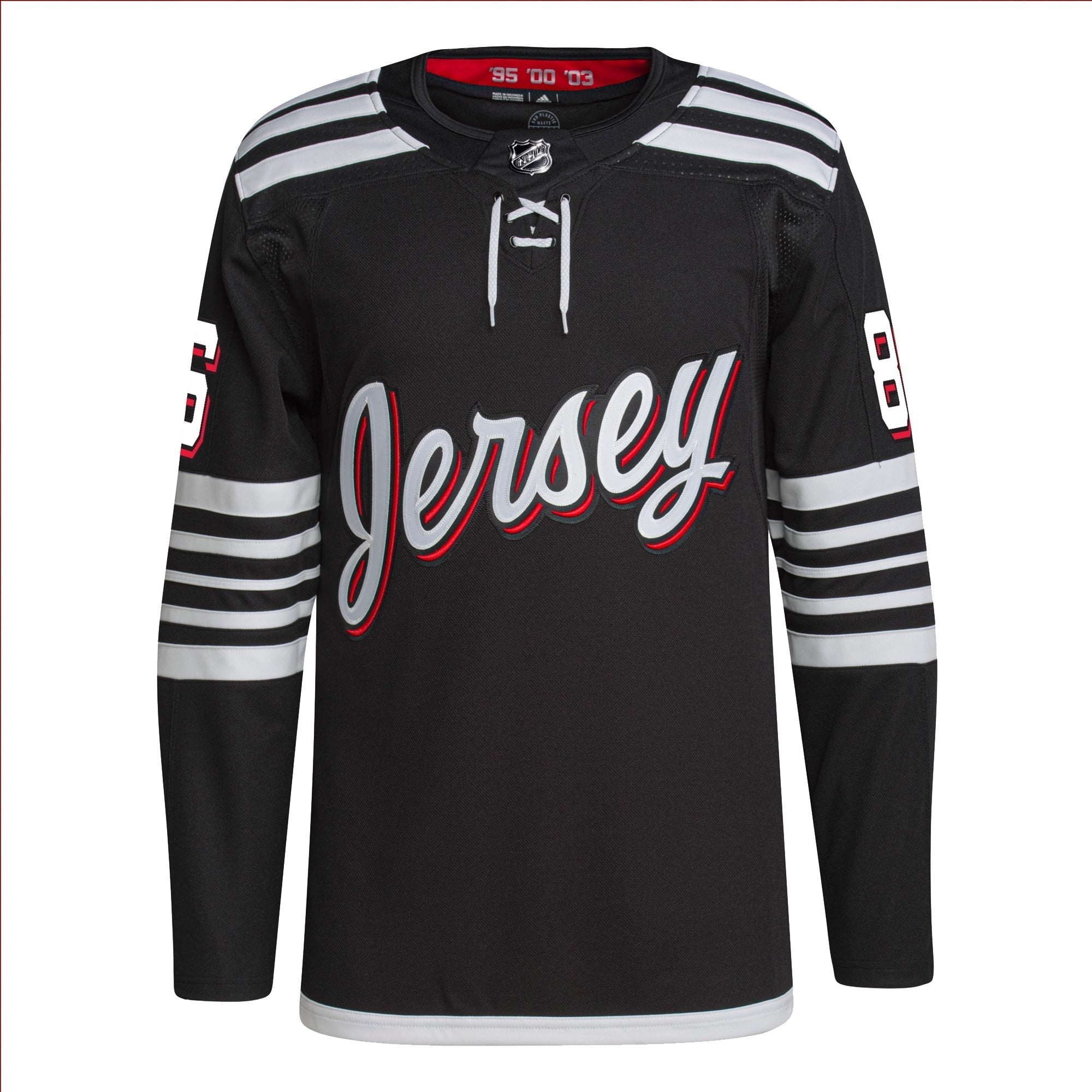 Jack Hughes New Jersey Devils adidas Alternate Primegreen Authentic Player Jersey - Black adidas