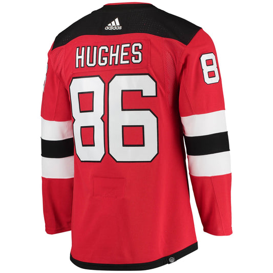Jack Hughes New Jersey Devils adidas Home Primegreen Authentic Player Jersey - Red adidas