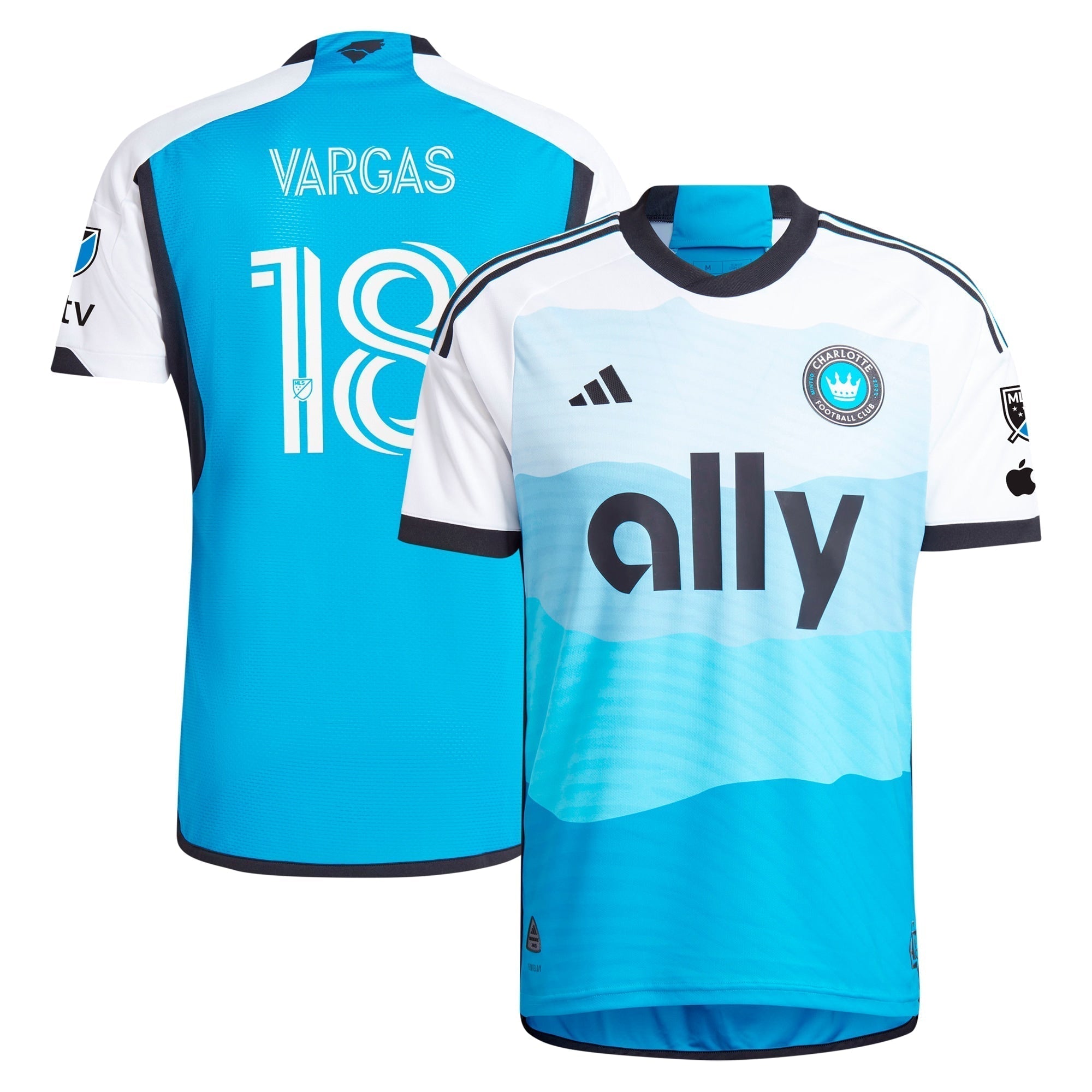 Kerwin Vargas Charlotte FC adidas 2024 The Carolina Kit: Explore Authentic Player Jersey - Blue adidas