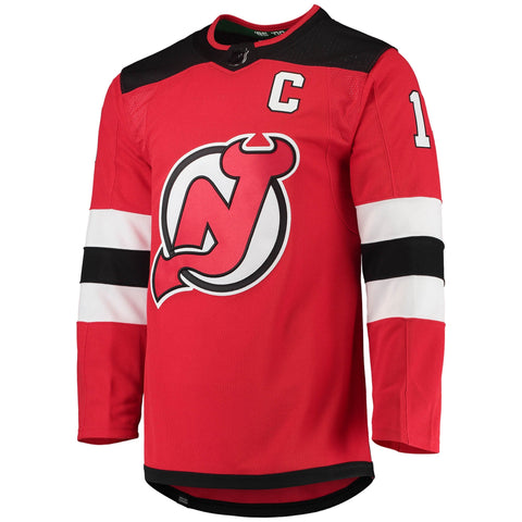 Nico Hischier New Jersey Devils adidas Home Primegreen Authentic Player Jersey - Red adidas